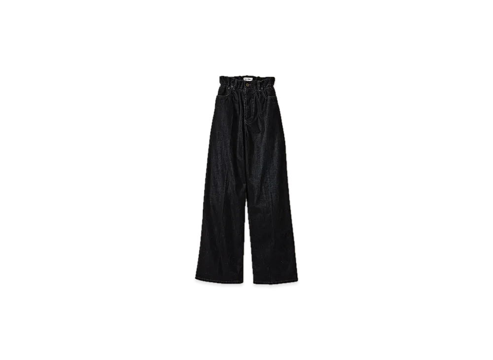 MIU MIU Washed Flocked Chambray Pants "Brown"