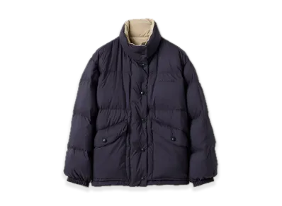 MIU MIU Reversible Technical Pongee Down Jacket "Beige Sable/Blue"