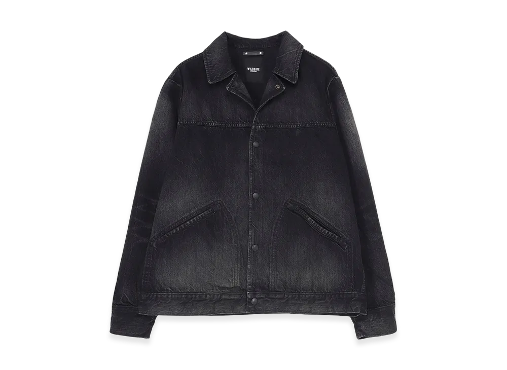 WILDSIDE YOHJI YAMAMOTO x MINEDENIM Black Denim Ranch Jacket "Black"