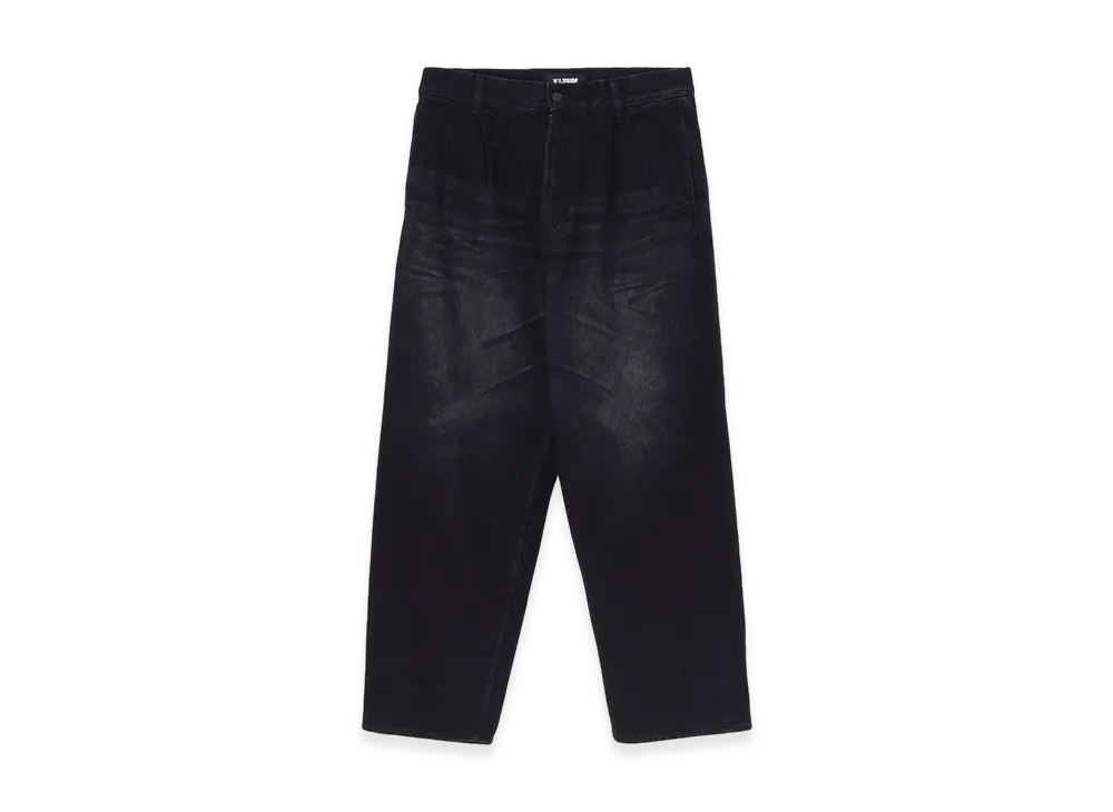 WILDSIDE YOHJI YAMAMOTO x MINEDENIM Black Denim Wide Work Pants "Black"