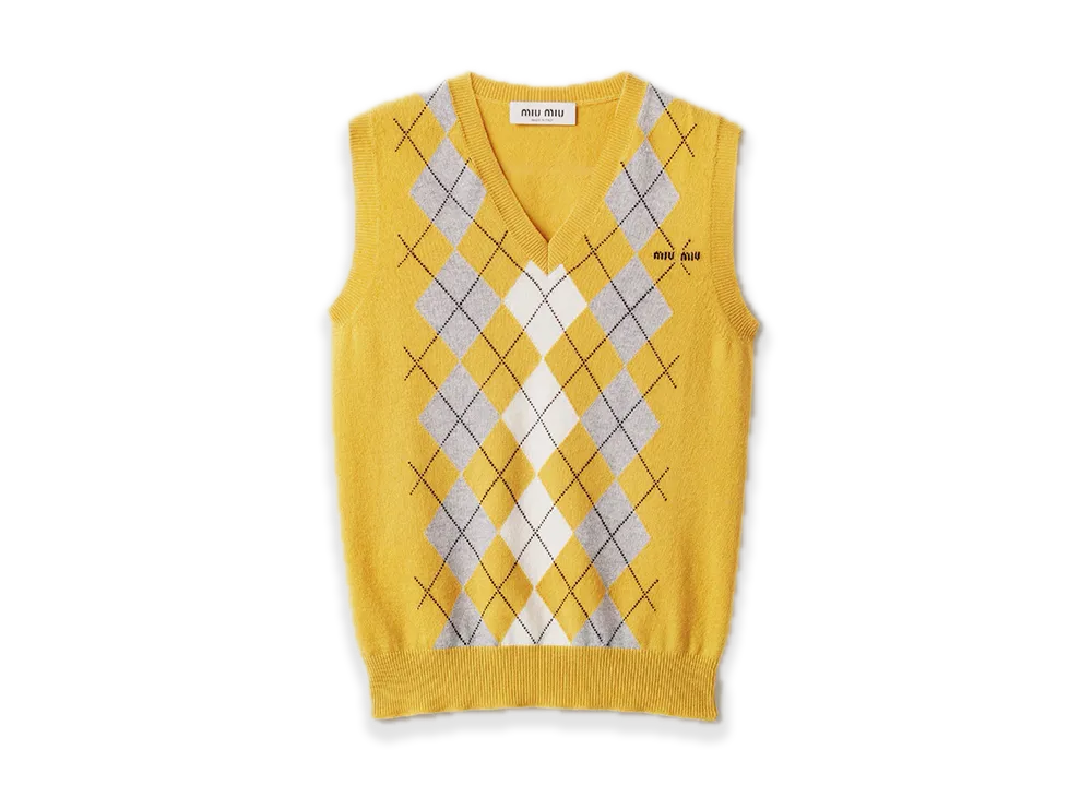 MIU MIU Cashmere Vest "Yellow"