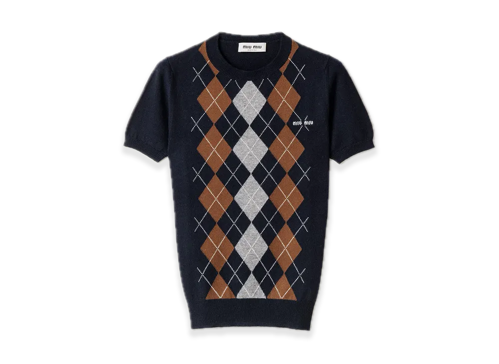 MIU MIU Cashmere Crewneck Sweater "Navy"