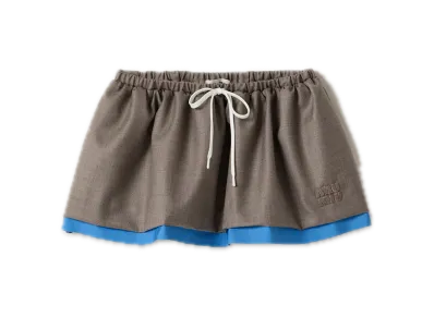 MIU MIU Gabardine Miniskirt "Bark Brown"