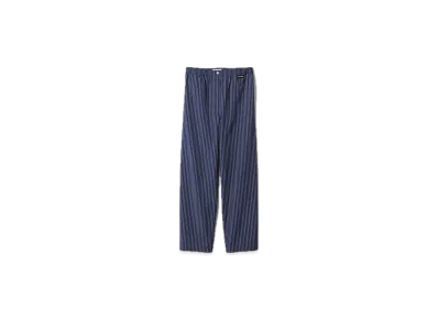 MIU MIU Jacquard Stripe Poplin Pajama Pants "Navy"