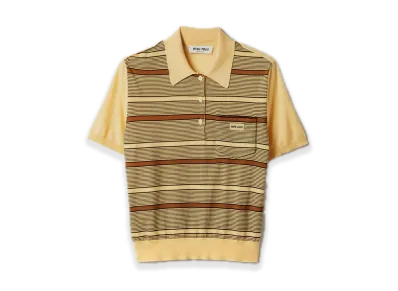MIU MIU Wool Polo Shirt "Vanilla"