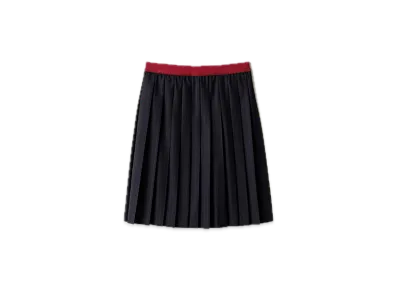 MIU MIU Pleated Pinstripe Midi Skirt "Dark Gray"