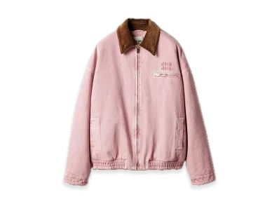 MIU MIU Padded Denim Blouson Jacket "Pink"