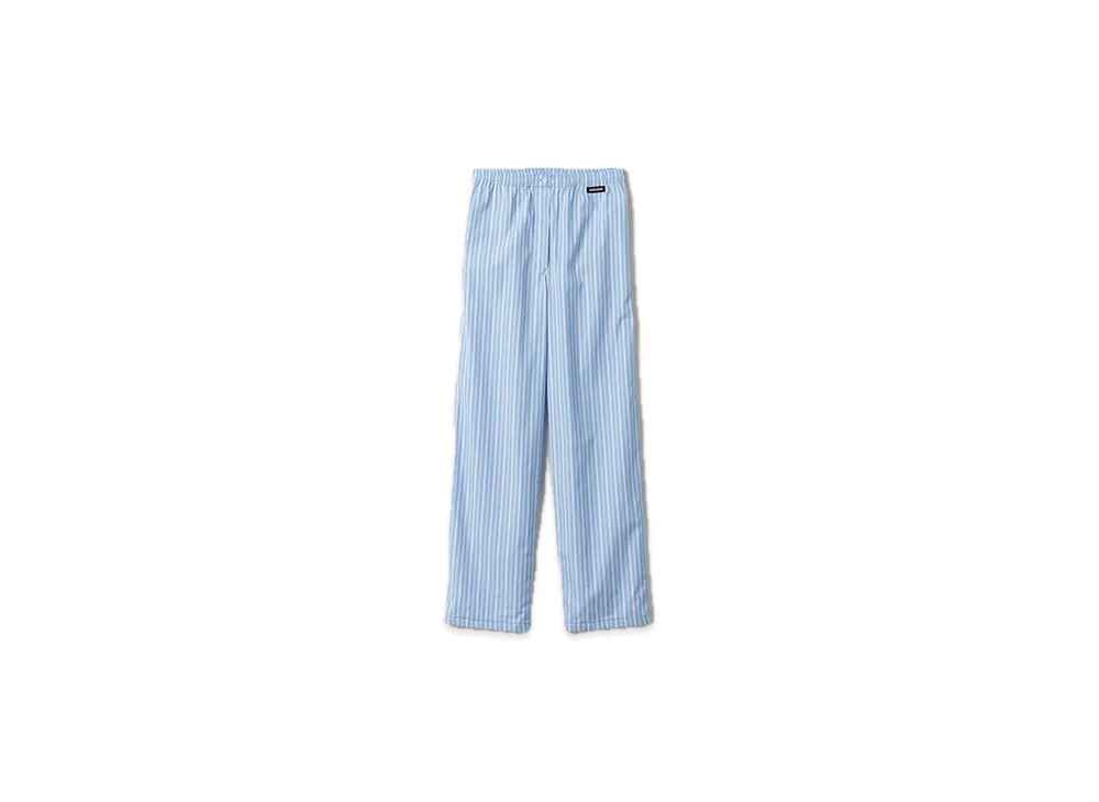 MIU MIU Striped Poplin Pajama Pants "Light Blue"