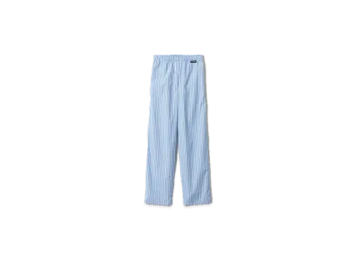 MIU MIU Striped Poplin Pajama Pants "Light Blue"