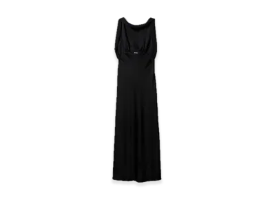 MIU MIU Long Satin Dress "Black"
