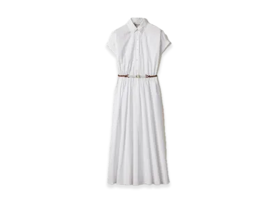 MIU MIU Poplin Midi Shirt Dress "White"