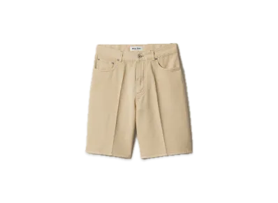 MIU MIU Light Denim Bermuda Pants "Beige"