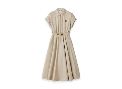 MIU MIU Panama Cotton Maxi Dress "Ivory"