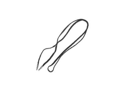 Chrome Hearts Scroll Leather Braid Silver Necklace "Black/Silver"