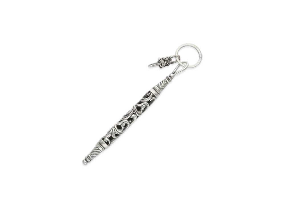 Chrome Hearts Large Roller Dagger Charm Keyring "Silver"
