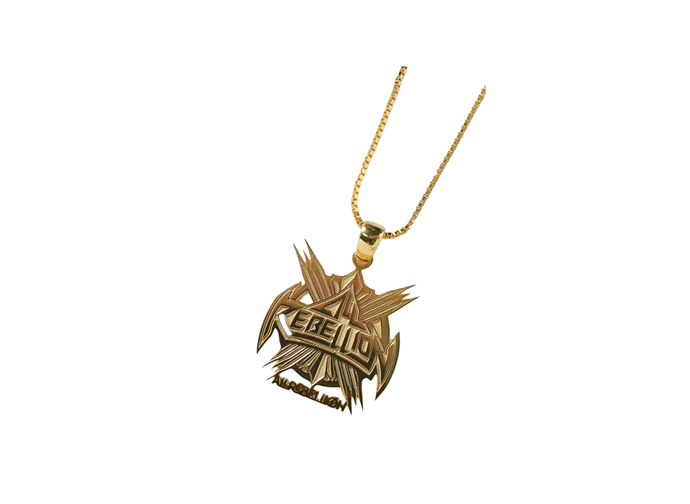 PRO WRESTLING NOAH 25th ANNIV \ 89xiitokyo ALL REBELLION gold necklace "GOLD"