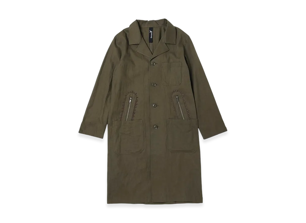 Ground Y x CHAINSAW MAN Collaborate Collection Chainsaw Tape Coat "Khaki"