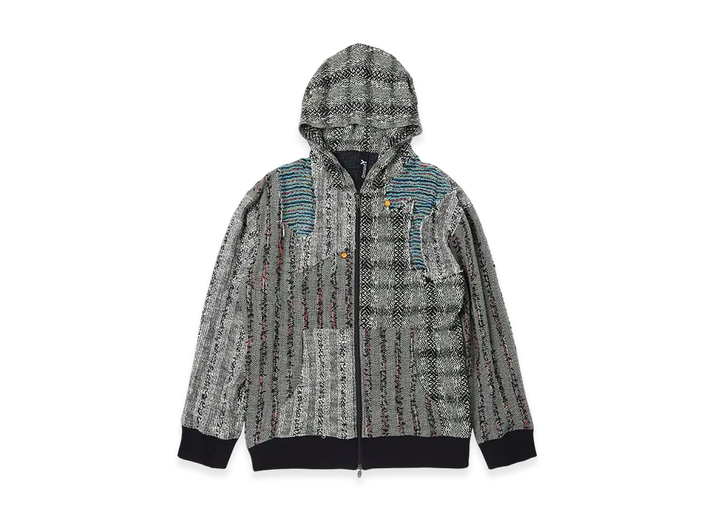 Ground Y x CHAINSAW MAN Collaborate Collection Chainsaw Tweed Hoodie "Gray"