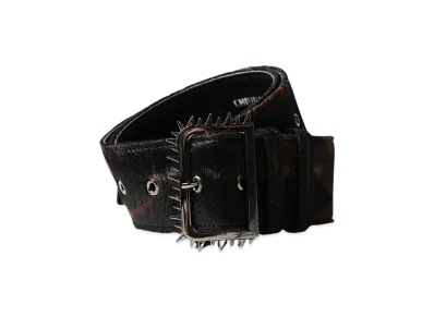 Ground Y x CHAINSAW MAN Collaborate Collection Chainsaw Hair Calf Belt "Brown"