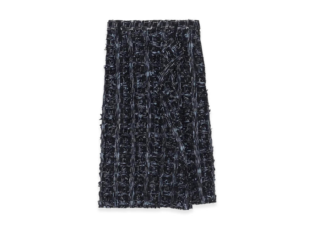 Ground Y x CHAINSAW MAN Collaborate Collection Explosion Tweed Skirt "Black"