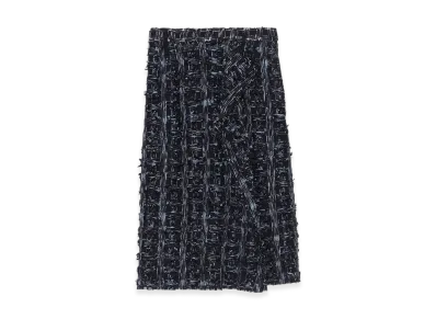 Ground Y x CHAINSAW MAN Collaborate Collection Explosion Tweed Skirt "Black"