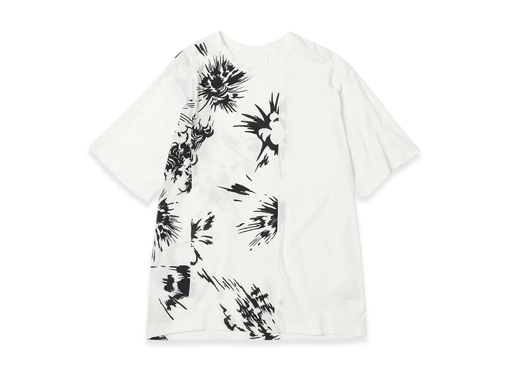 Ground Y x CHAINSAW MAN Collaborate Collection Explosion Graphic T-Shirt "White"