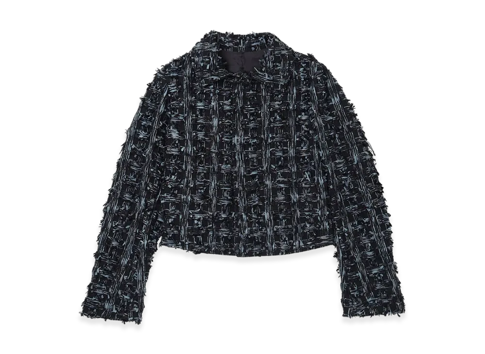 Ground Y x CHAINSAW MAN Collaborate Collection Explosion Tweed Short Jacket "Black"