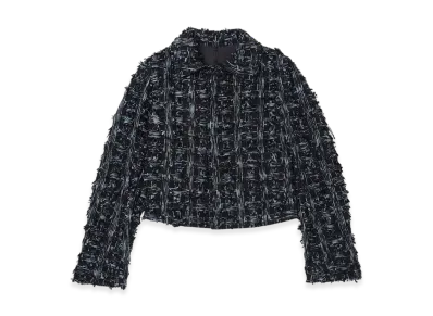 Ground Y x CHAINSAW MAN Collaborate Collection Explosion Tweed Short Jacket "Black"