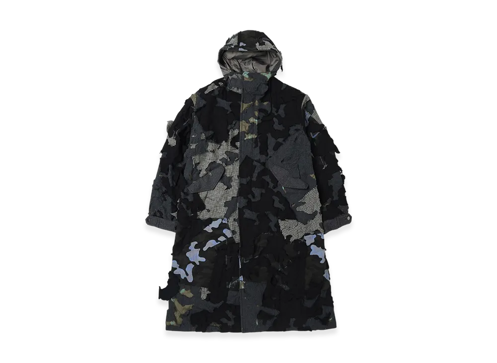 Ground Y x CHAINSAW MAN Collaborate Collection Explosion Camouflage Foodet Coat "Gray"