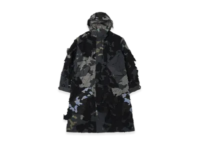 Ground Y x CHAINSAW MAN Collaborate Collection Explosion Camouflage Foodet Coat "Gray"