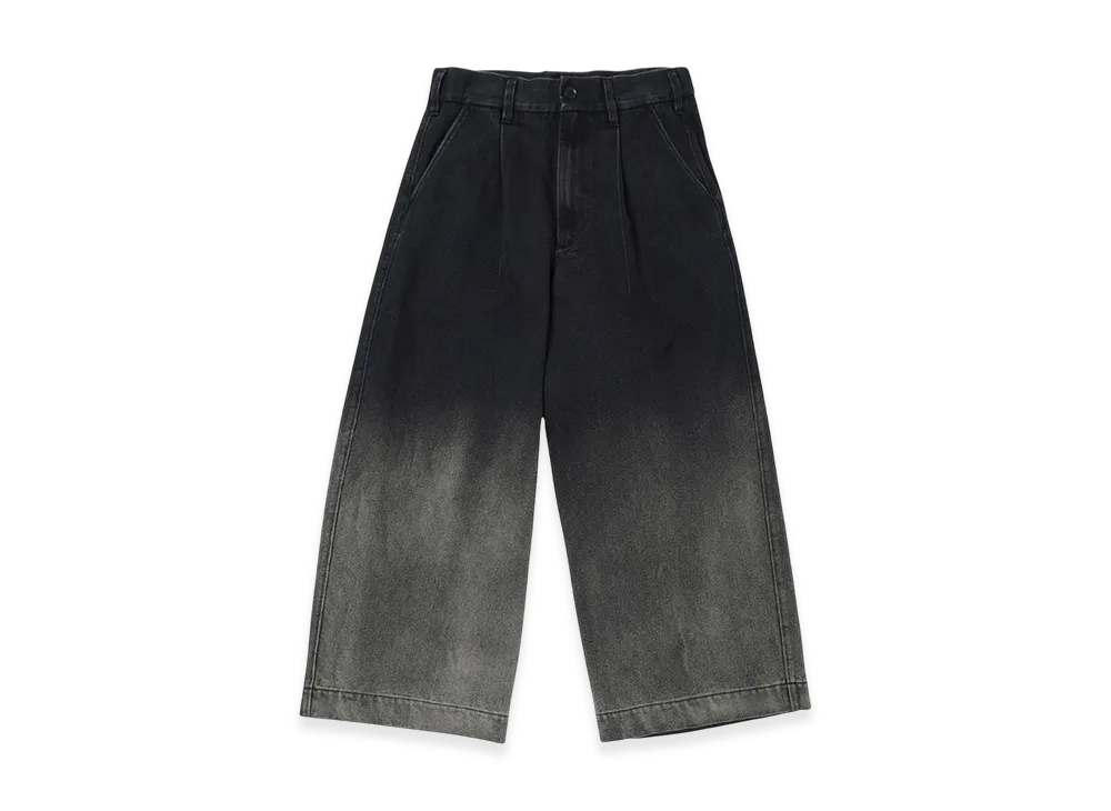 Ground Y x CHAINSAW MAN Collaborate Collection Bleach Wash Chainsaw Pants "Black"