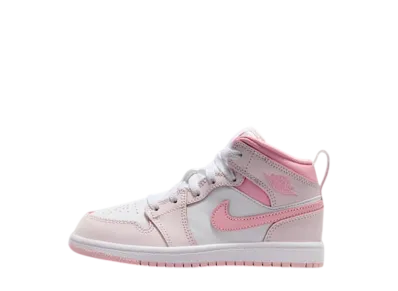 ナイキ PS ジョーダン1 ミッド "パールピンク/ホワイト/ミディアムソフトピンク" (キッズ)