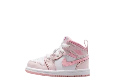 ナイキ TD ジョーダン1 ミッド "パールピンク/ホワイト/ミディアムソフトピンク" (キッズ)
