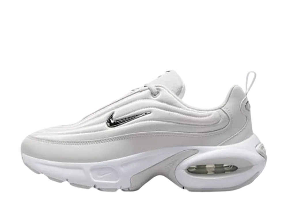 ナイキ ウィメンズ エアマックス ポータル SE "ホワイト/ホワイト/バストグレー/メタリックシルバー"