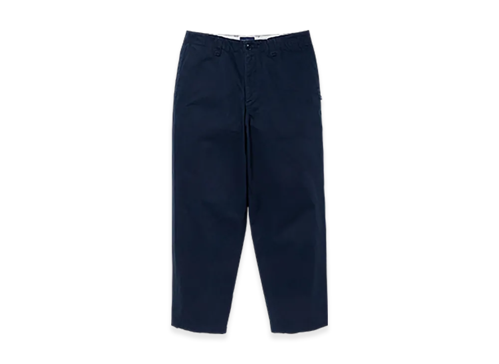 DESCENDANT Dc-6 Organic Cotton Twill Trousers "Navy"