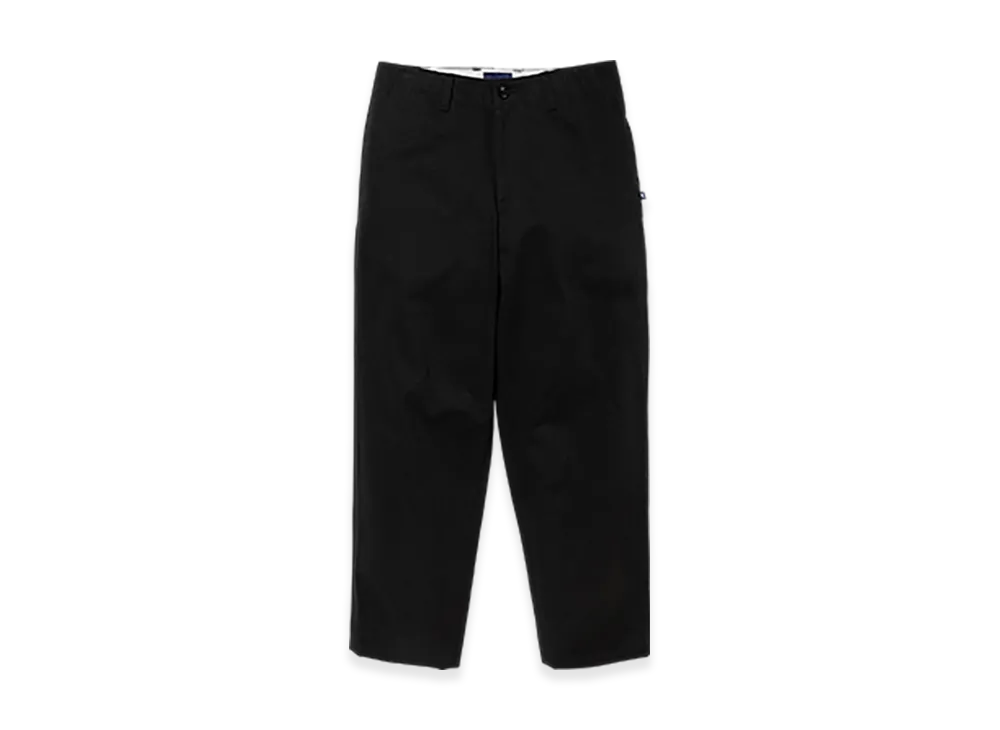 DESCENDANT Dc-6 Organic Cotton Twill Trousers "Black"