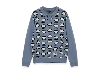BoTT Tulip Knit Polo "Slate Blue"
