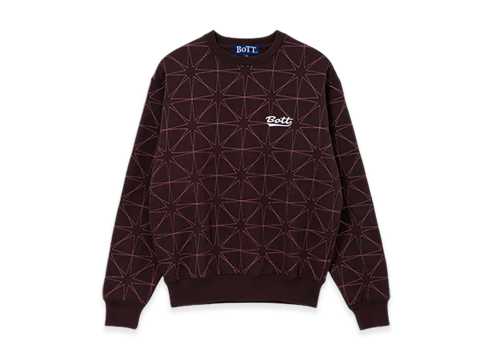 ボット スパークルステッチ クルーネック "ブラウン"