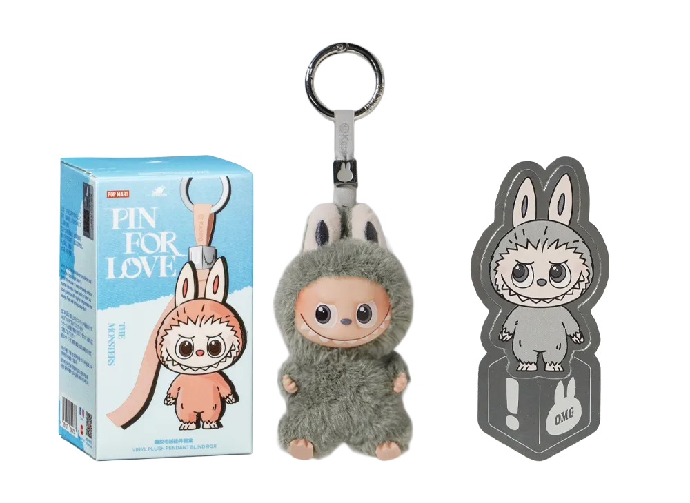 POP MART THE MONSTERS (LABUBU) Pin for Love Series-Vinyl Plush Pendant (N-Z) ! (Secret)