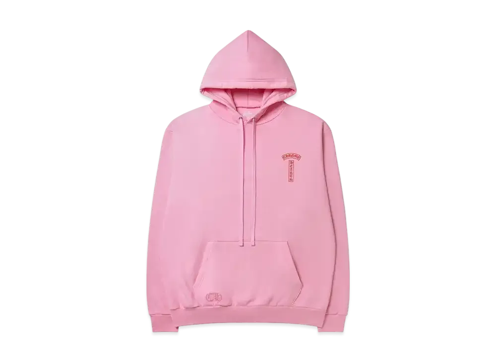 Chrome Hearts Back USA Script Logo Hoodie "Pink"