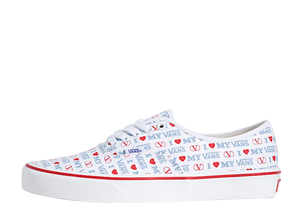 Valentino Garavani × Vans Authentic "Valentino Vans Love White/Blue/Red"
