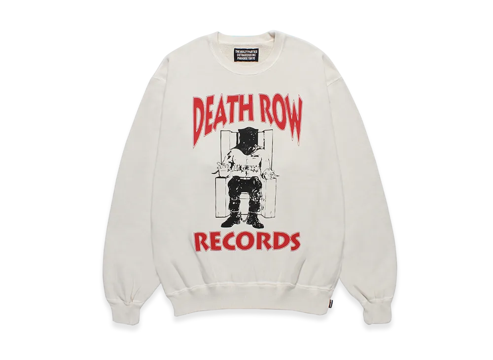 WACKO MARIA Death Row Records / Garment Dyed Sweat Shirt "Ivory"
