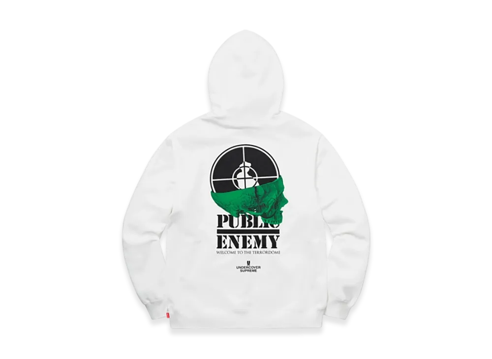 Supreme Undercover Public Enemy Terrordome Hooded Sweatshirt "White"