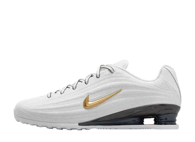 Nike Women's Shox Z "White/Varsity Red/Dark Charcoal/Metallic Gold"