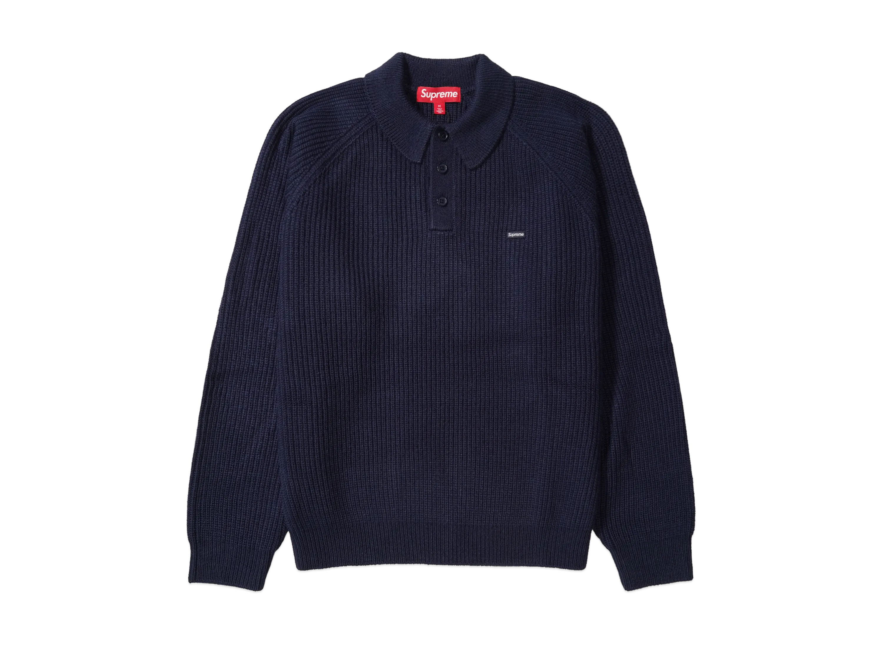 Supreme Small Box Polo Sweater (25FW) "Navy"