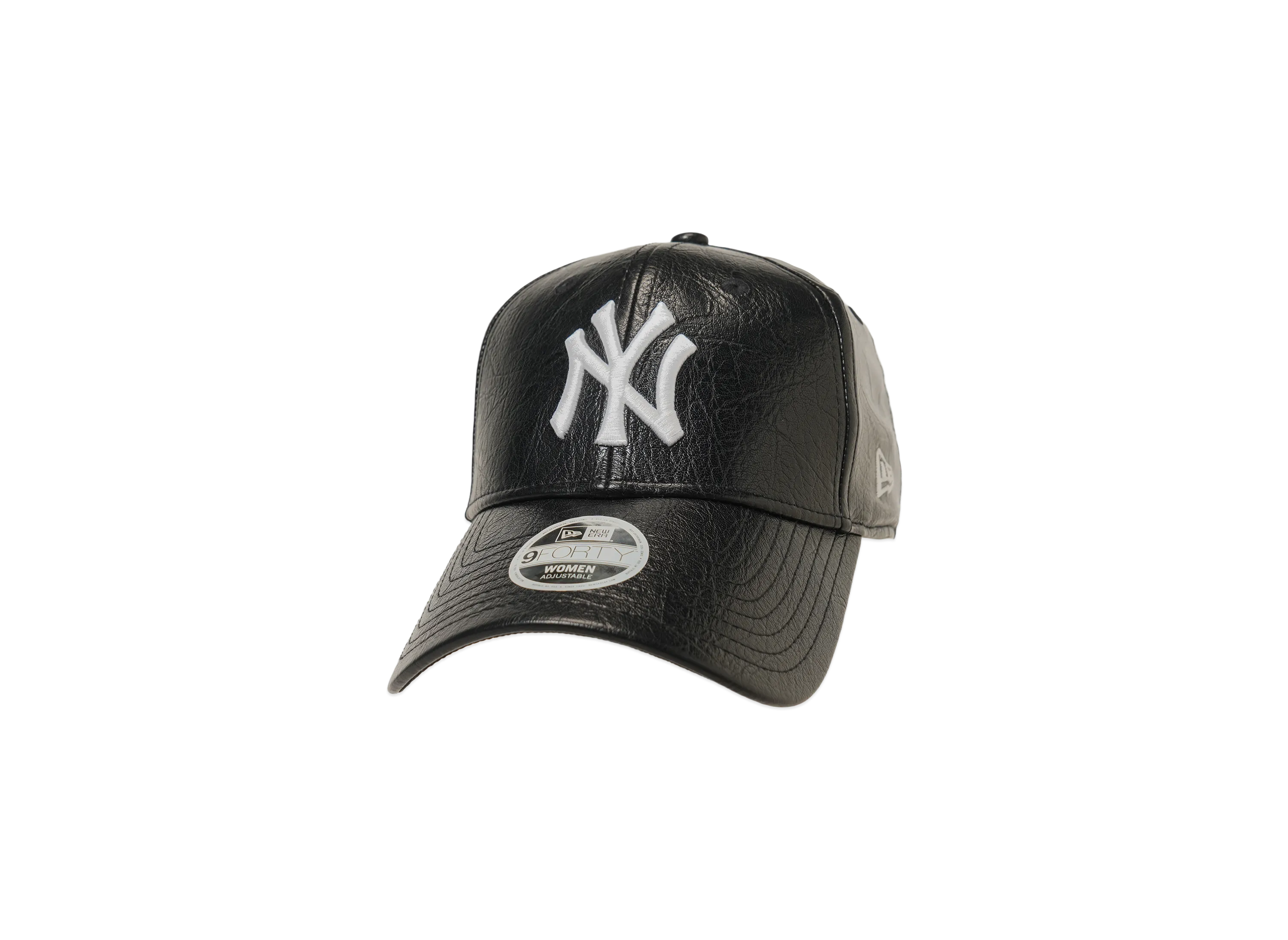 NEW ERA 940 9FORTY Female Crinkled Satin "NY Black Leather"