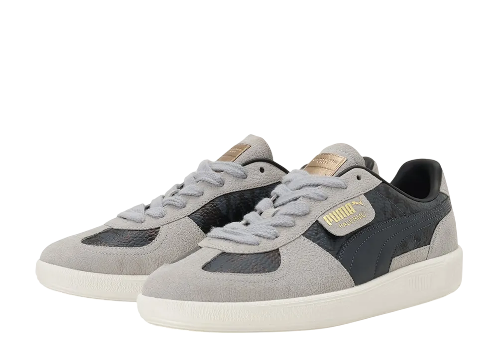 モンスターハンターワイルズ × プーマ パレルモ アルシュベルド "グレー/ネイビー"