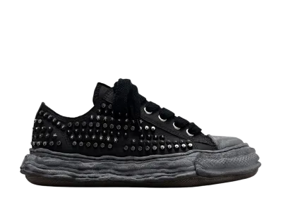 Maison MIHARA YASUHIRO PETERSON 23 OG Studded Canvas Low-top Sneaker "Black/Black"