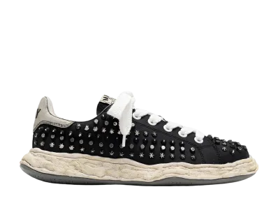 Maison MIHARA YASUHIRO CHARLES OG Sole Studded Canvas Low-top Sneaker "Black"