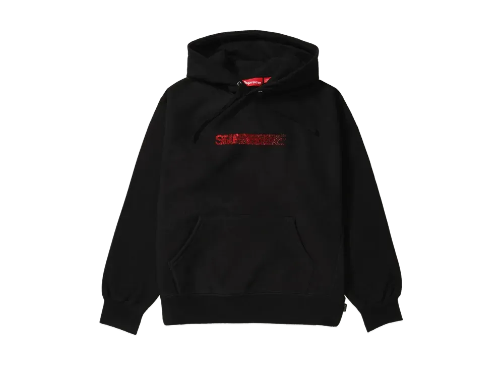 Supreme x Swarovski Motion Logo Hooded Sweatshirt "Black"
